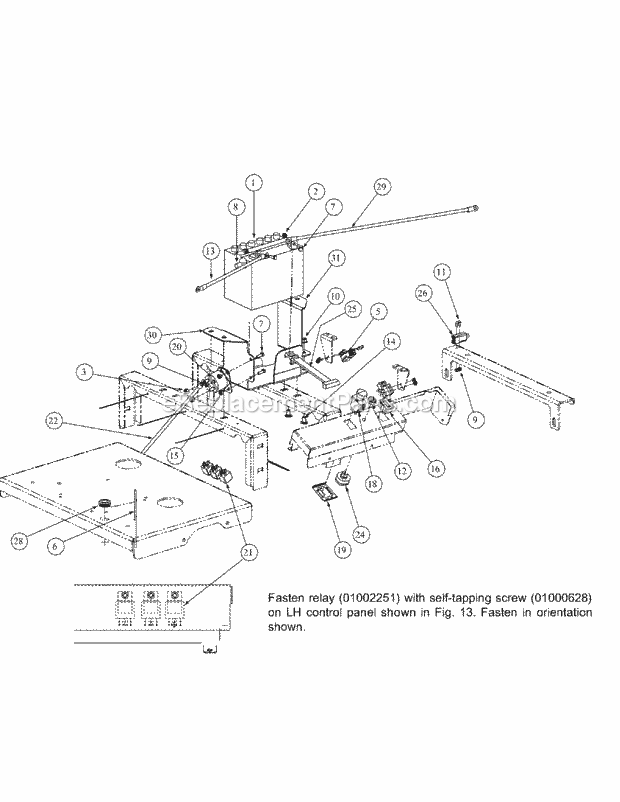 Electrical Assembly Kawasaki Diagram and Parts List for M54-KW 53BB5DBW750-23-HP Cub Cadet Lawn Tractor